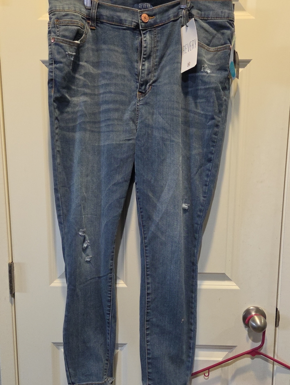 Revery Light Blue Skinny Distressed Jeans